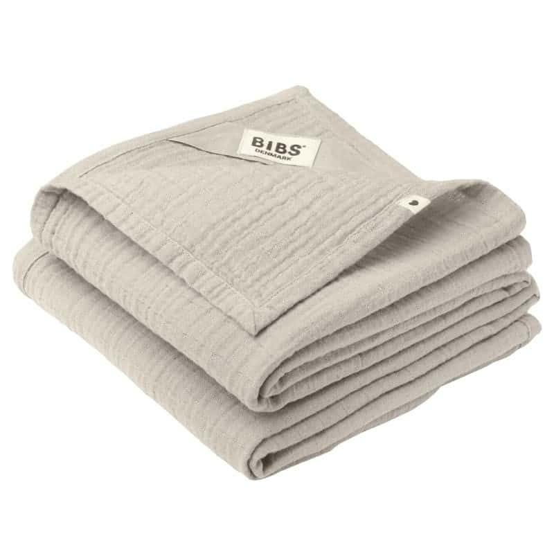 BIBS MUSLIN CLOTH 2 pieluszki muślinowe 100% ORGANIC COTTON SAND 70 x 70 cm BBTB