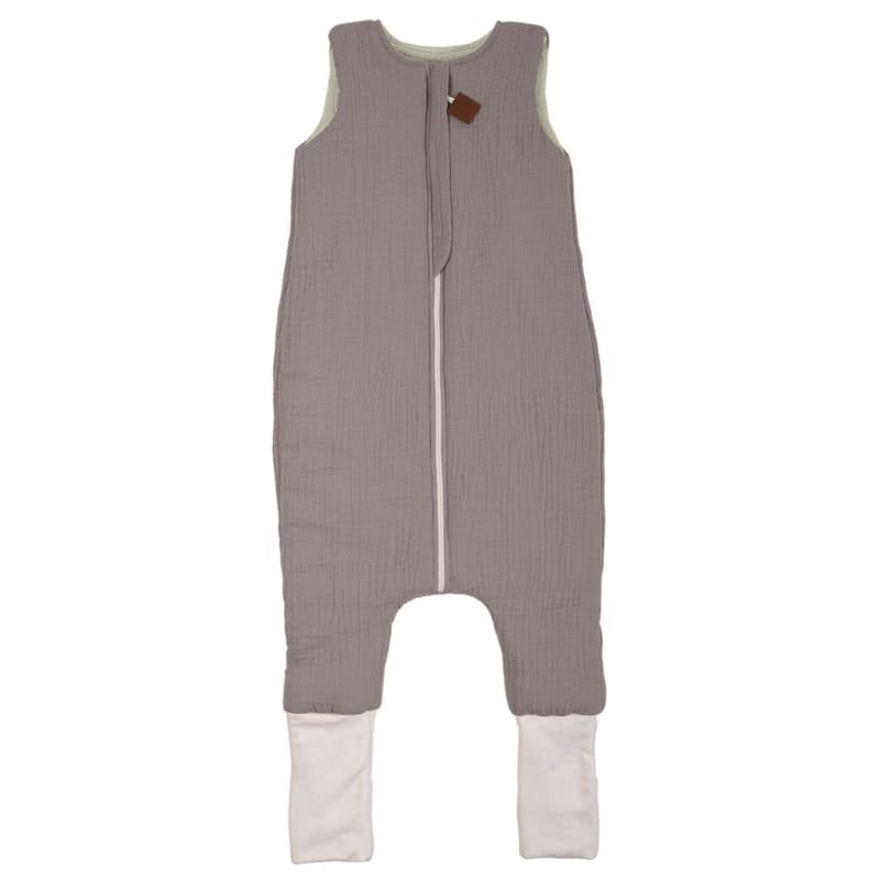 Śpiworek dwustronny z nogawkami TOG 1,5 BIO muślin SLIM BAG GREY/MINT roz M BBTB