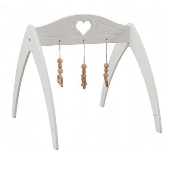 Baby gym biały Serce + zawieszki BR