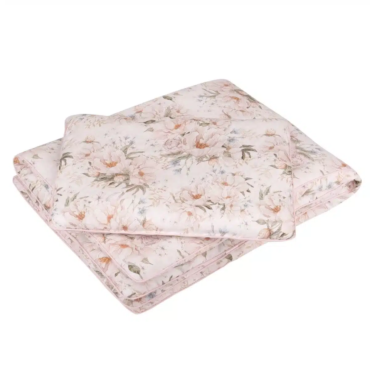 Pościel bambusowa z wypełnieniem Peonie Cream rozmiar do wyboru SM - L:150x200 + poszewka 40x60
