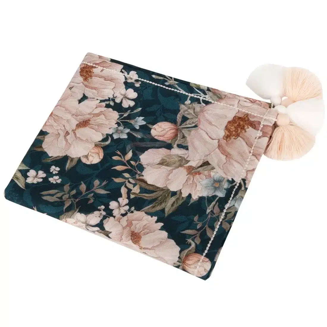 Otulacz bambusowy Peonie Granat Rozmiar do Wyboru SM - L: 150 cm x 100 cm