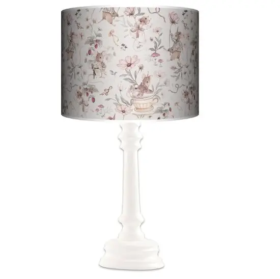 Lampa stojąca QUEEN Myszki na beżu- kolor podstawy do wyboru FL