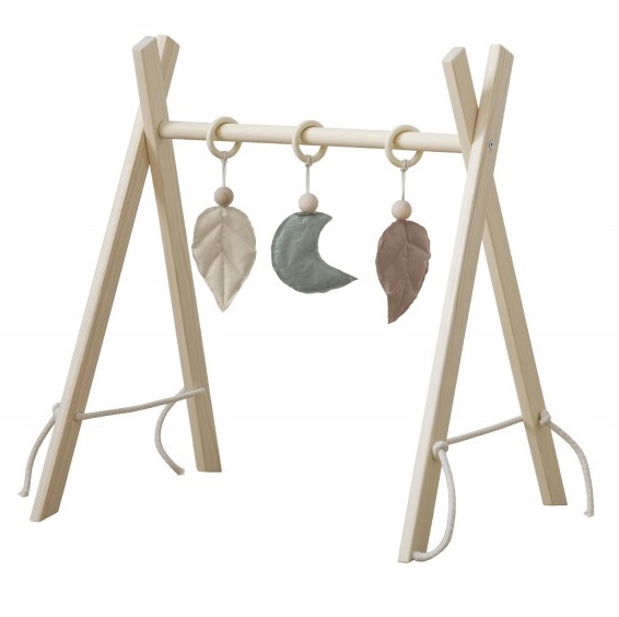Baby gym drewniany + zawieszki BR