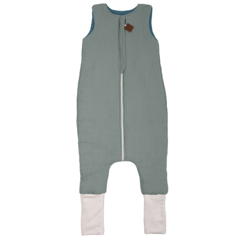 Śpiworek dwustronny z nogawkami TOG 1,5 BIO muślin SLIM BAG TIFFANY/EMERALD roz M BBTB