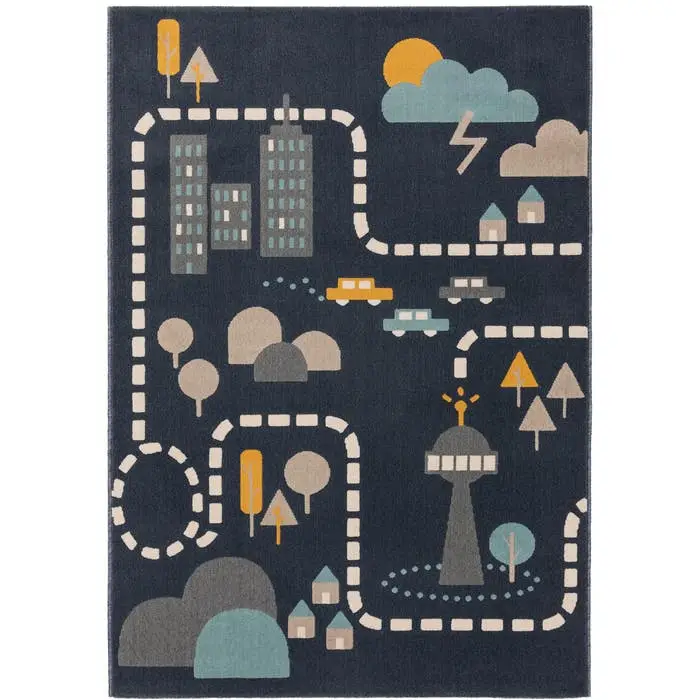 DYWAN DLA DZIECI JUNO BLUE BEN - 120x170 cm