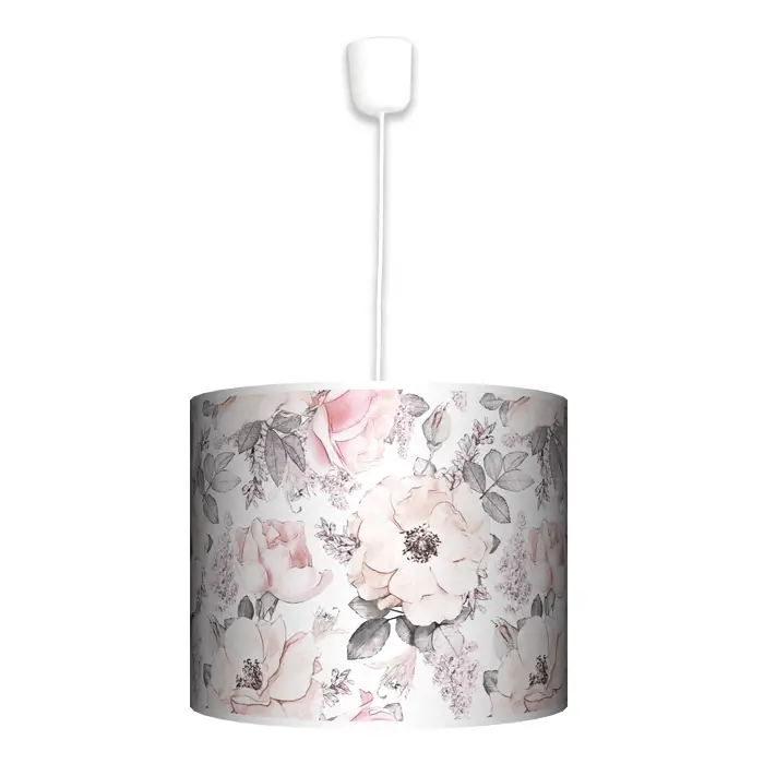 Lampa wisząca szare kwiaty - rozmiar do wyboru FL - duża