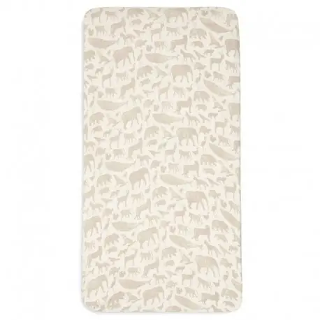 Jollein - prześcieradło z gumką ANIMALS Nougat - Rozmiar do wyboru BBTB - 80x40 cm
