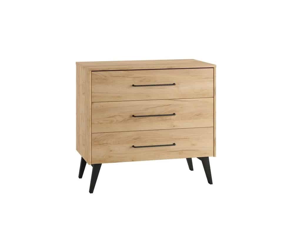 RETRO Komoda 3 szufladowa Pinio