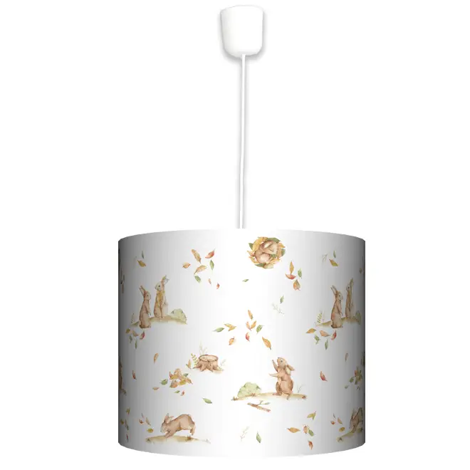 Lampa wisząca Zajączki na bieli - rozmiar do wyboru FL - duża