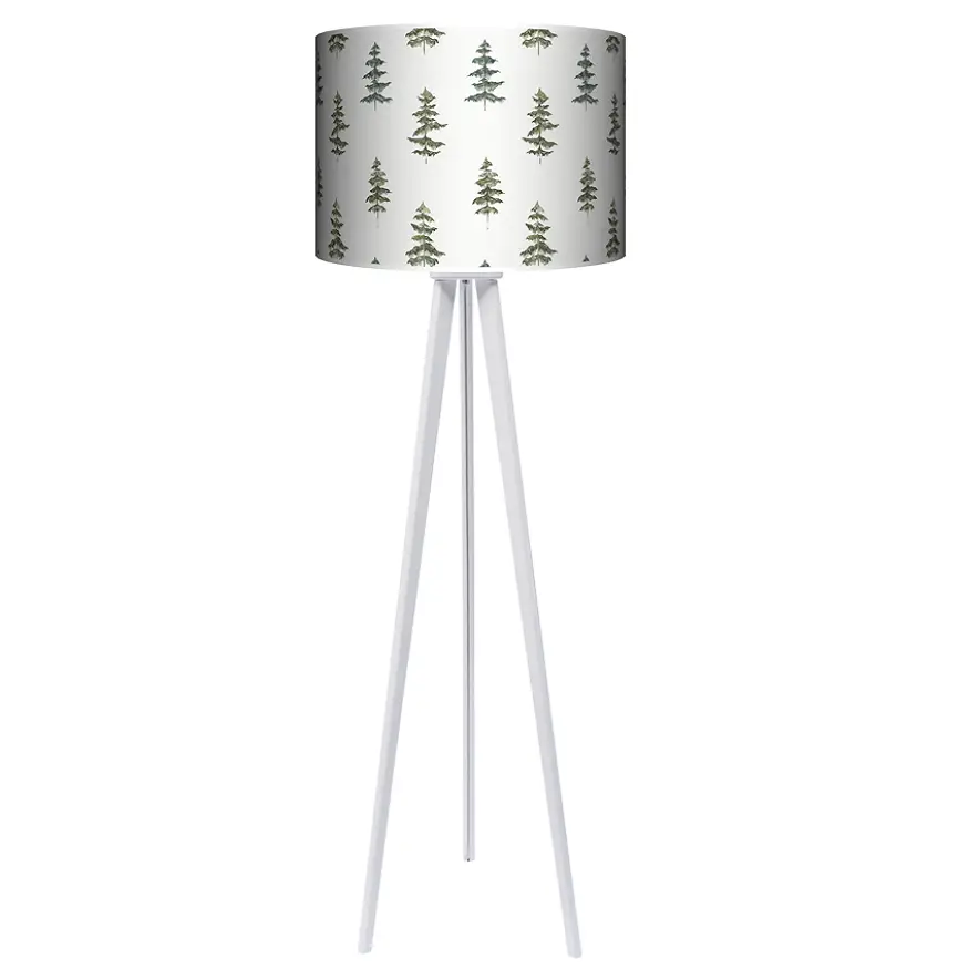 Lampa podłogowa - trójnóg drewniana duża Pine wood1 - kolor podstawy do wyboru FL - orzech