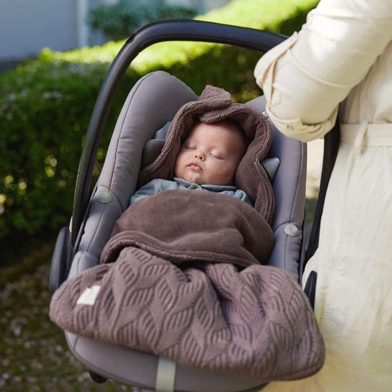 Jollein ciepły śpiworek do wózka i fotelika SPRING KNIT Chestnut BBTB