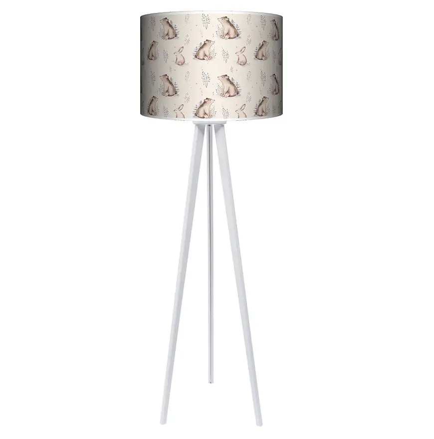 Lampa podłogowa - trójnóg drewniana duża Cosy Winter 3 -kolor podstawy biały FL