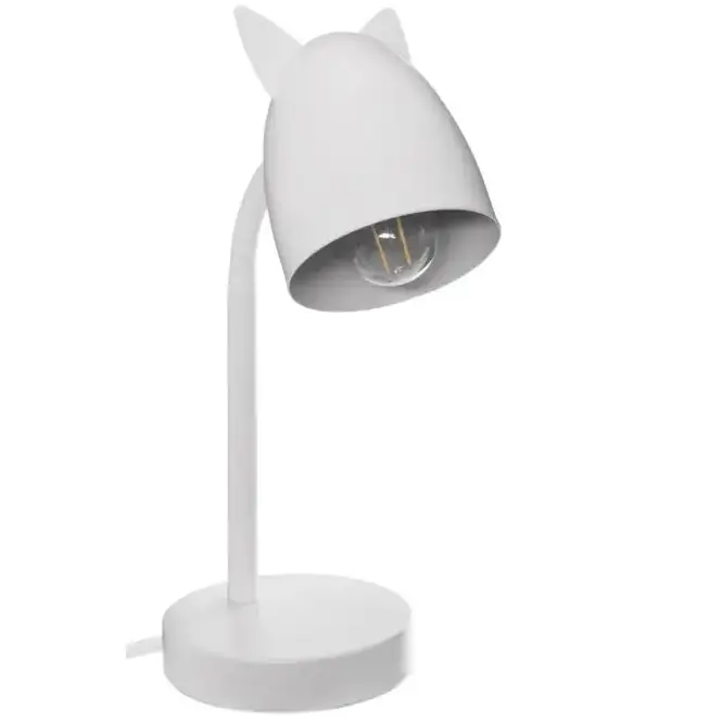 Lampa nocna stojąca dla dzieci z uszkami biała DB