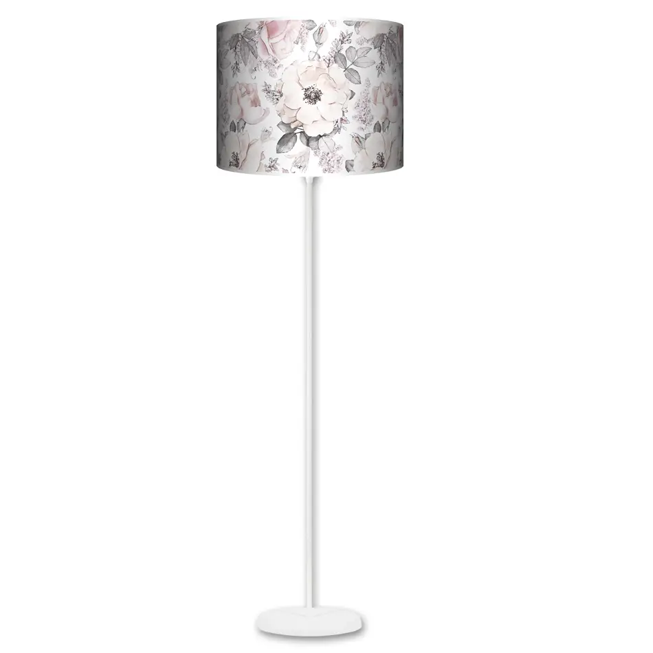 Lampa stojąca MAXI szare kwiaty - kolor podstawy do wyboru FL