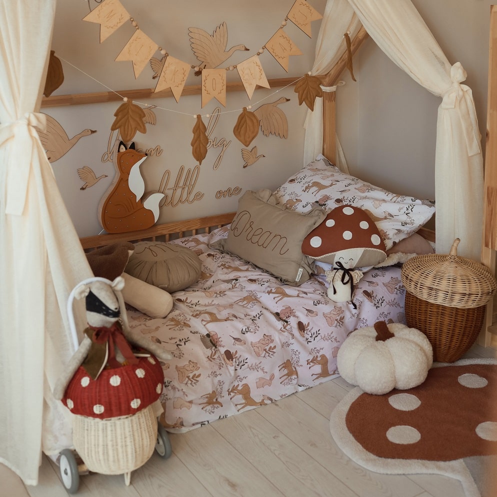 Pościel dziecięca Leśni Przyjaciele - 100x135 + poduszka 40x60 - Tak