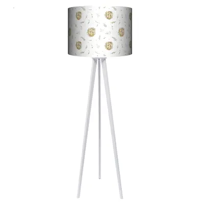 Lampa podłogowa - trójnóg drewniana duża Leśne Liski - kolor podstawy do wyboru FL - wenge