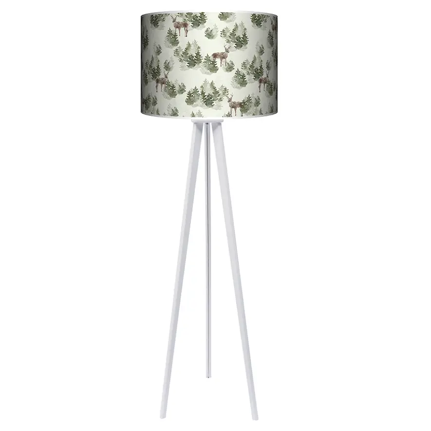 Lampa podłogowa - trójnóg drewniana duża Pine wood2 - kolor podstawy do wyboru FL - orzech