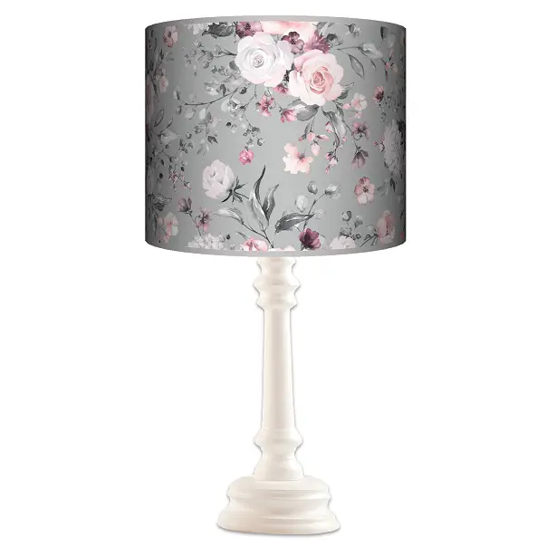 Lampa stojąca QUEEN herbaciane róże - kolor podstawy do wyboru FL - biały