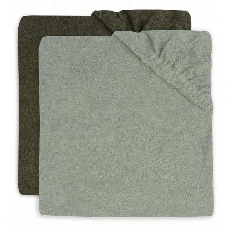 Jollein pokrowce na przewijak materac 50 x 70 cm 2 szt FROTTE Ash Green/Leaf Green BBTB
