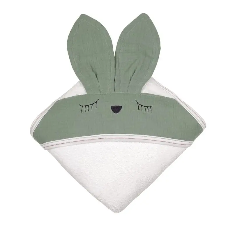 Hi Little One - Ręcznik z kapturem 100 x 100 SLEEPY BUNNY hooded bath towel Tiffany BBTB
