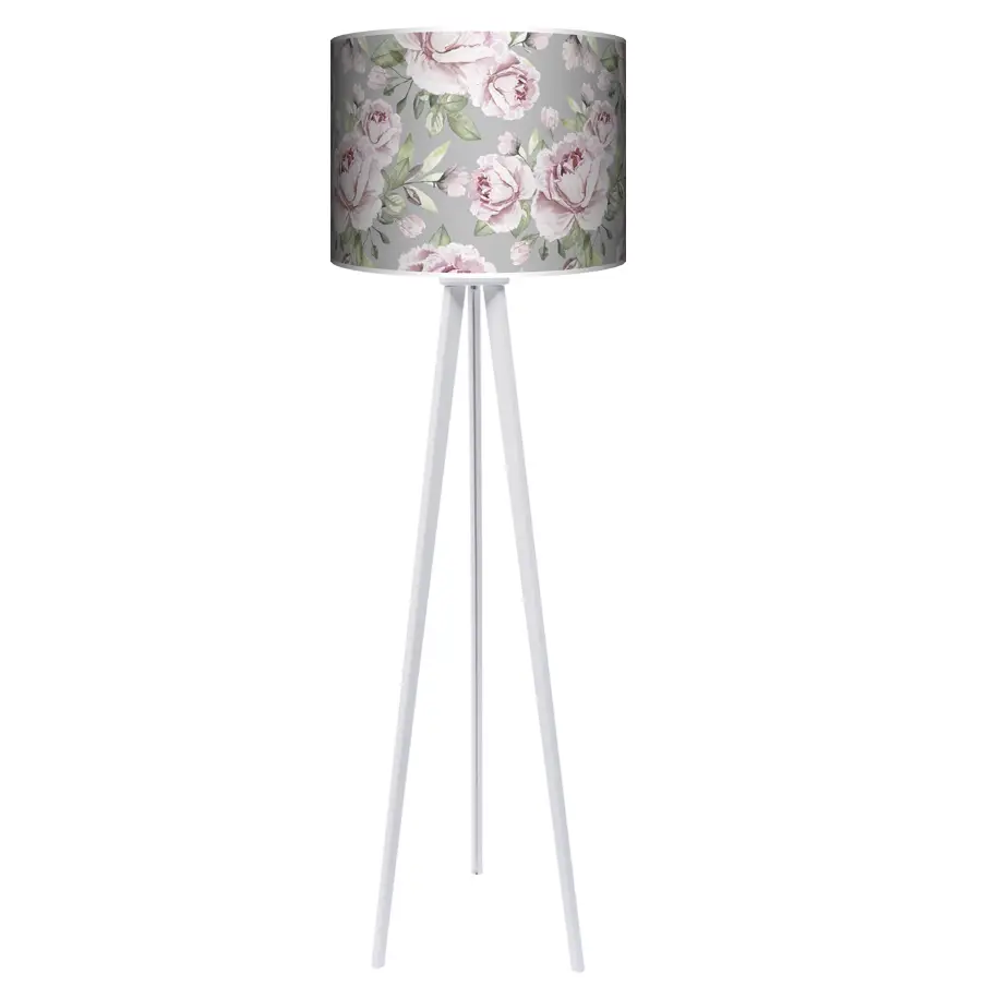 Lampa podłogowa - trójnóg drewniana duża Petite Rose -kolor podstawy do wyboru FL - orzech