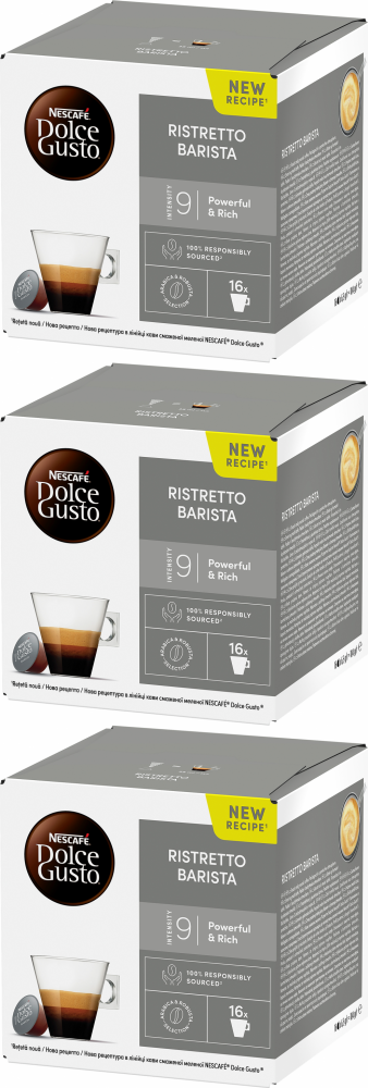 3x Kapsułki do ekspresu Nescafe Dolce Gusto Ristretto Barista, 16 sztuk