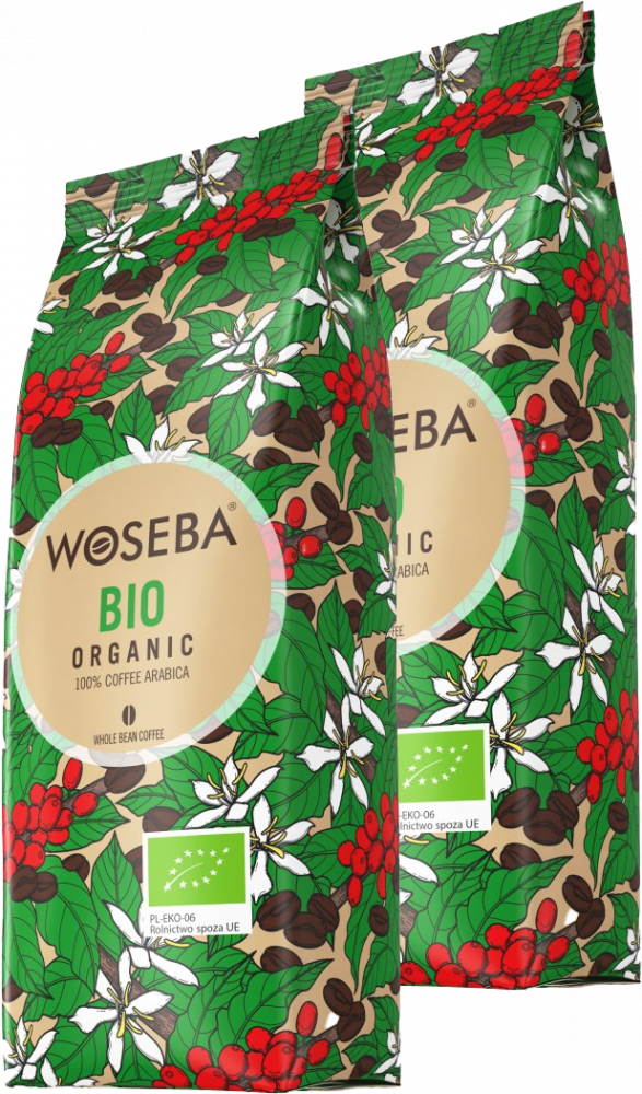 2x Kawa ziarnista Woseba Bio Organic, 1kg