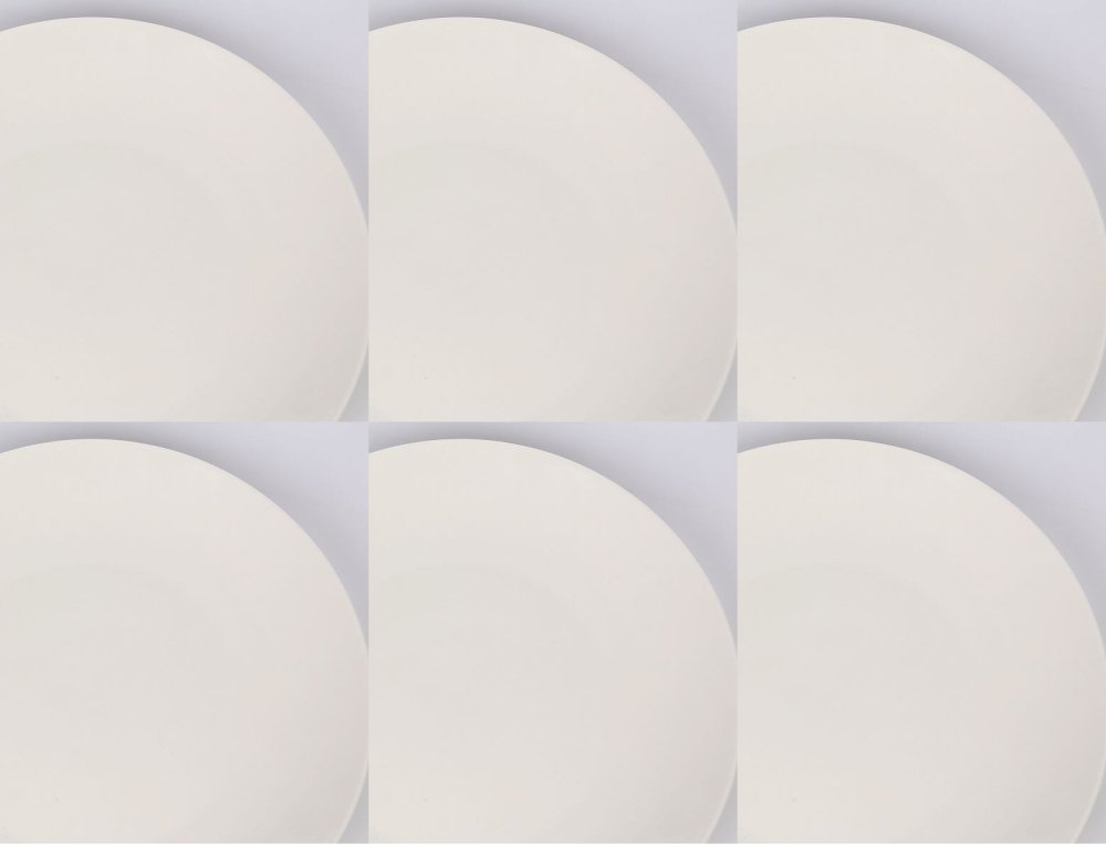 6x Talerz deserowy Altom Design Bella, 20cm, porcelana, kremowy