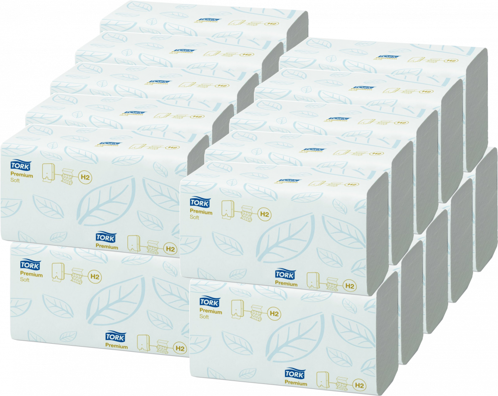 20x Ręcznik papierowy Tork 100289 Xpress Premium, miękki, dwuwarstwowy,w składce wielopanelowej, 150 składek, biały