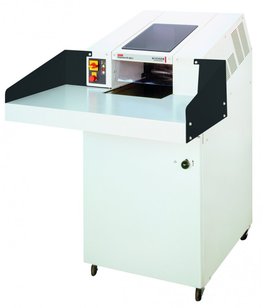Niszczarka HSM Powerline FA 400.2, pasek 5.8mm, 104 kartki, E-2/O-2/P-2/T-2 DIN, biały