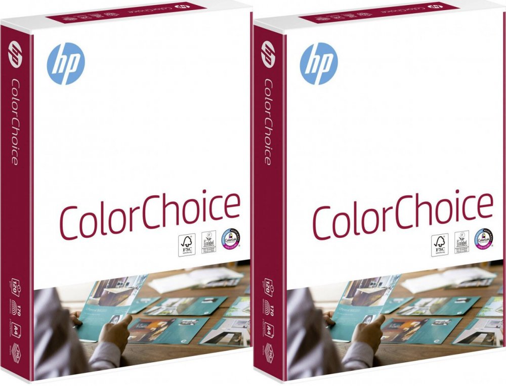 2x Papier ksero HP Color Choice, A4, 120g/m2, 250 arkuszy, biały