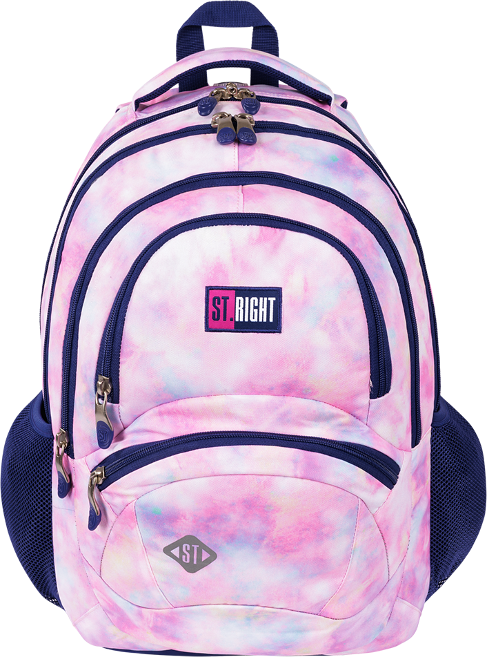 Plecak szkolny St. Right BP5 Pink Sky, czterokomorowy, 26l, 42x30x19cm, różowy