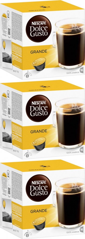 3x Kapsułki do ekspresu Nescafé Dolce Gusto Grande, 16 sztuk x 8g