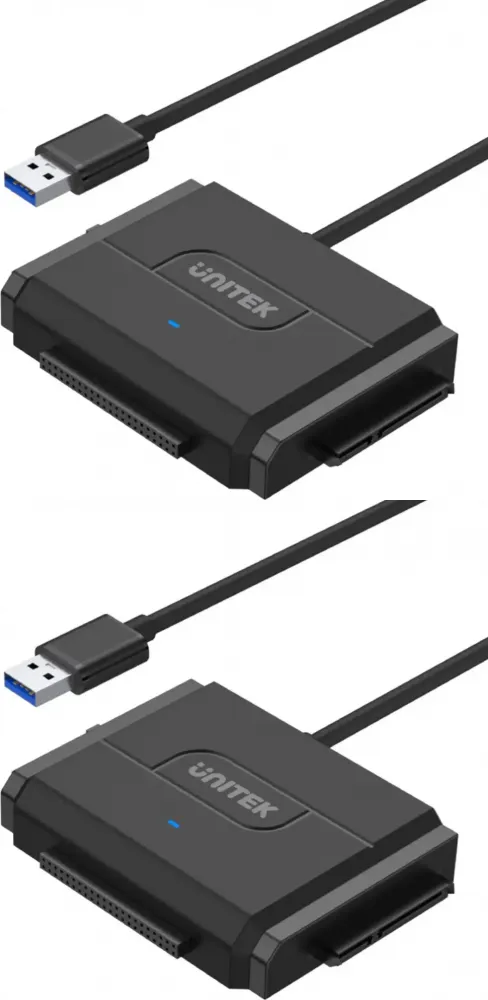 2x Adapter Unitek Y-3324 mostek USB 3.0 do SATA II i IDE, 1.5m, czarny