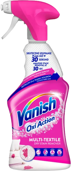 Odplamiacz do dywanów i tapicerki Vanish Oxi Action Plus, z rozpylaczem, 500ml