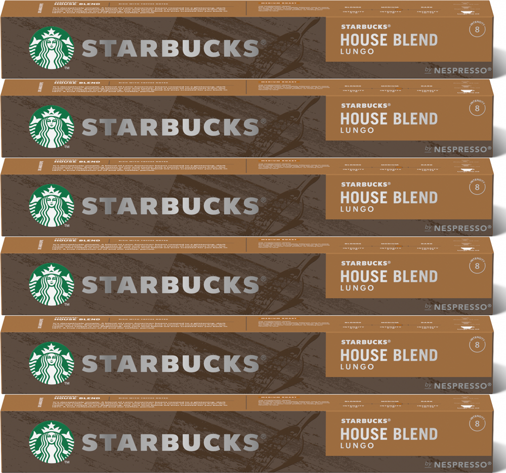6x Kapsułki do ekspresu Starbucks House Blend Lungo, 10 sztuk
