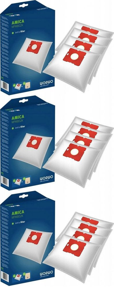 3x Worki Worwo do odkurzacza Amica, YUGO VM 1045, 4 worki+ filtr