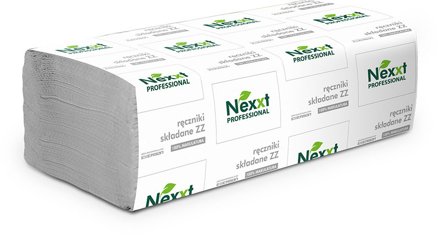 Ręcznik papierowy Nexxt, jednowarstwowy, w składce ZZ, 200 listków, naturalny