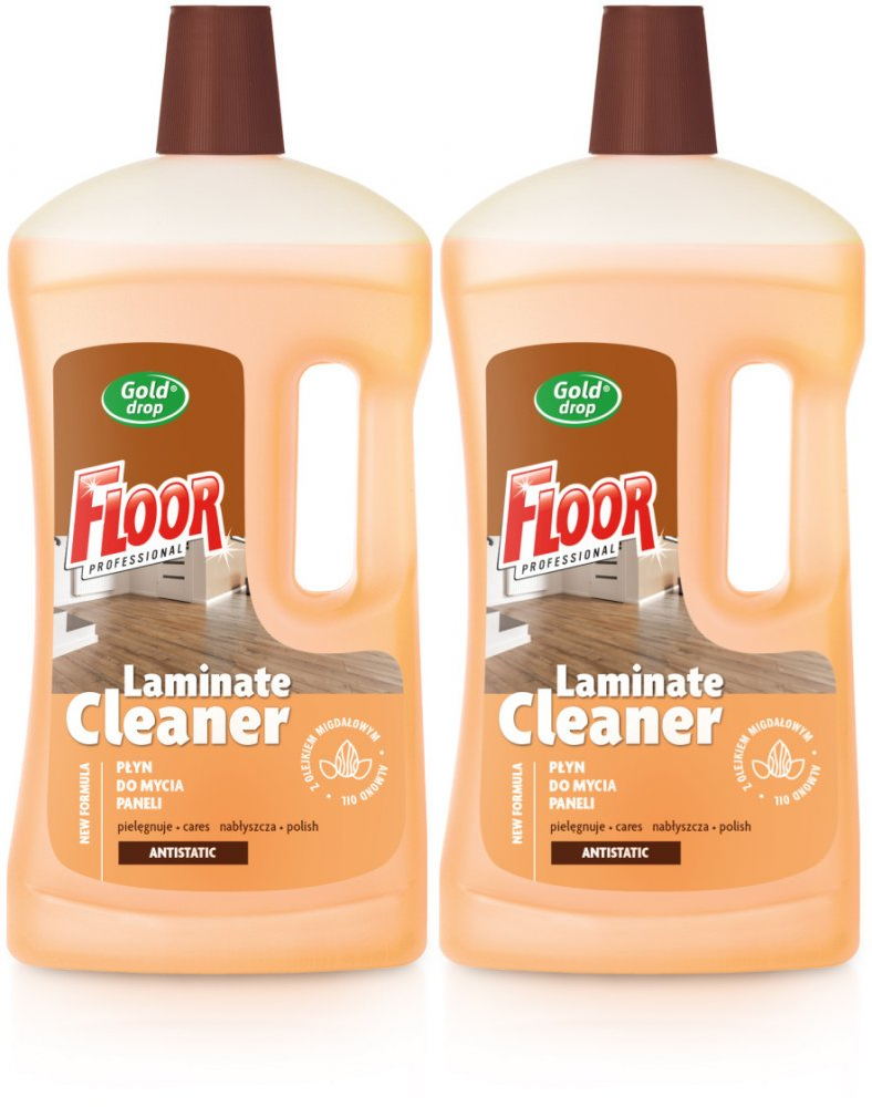 2x Płyn do mycia paneli Floor Gold Drop, z olejkiem migdałowym, 1l