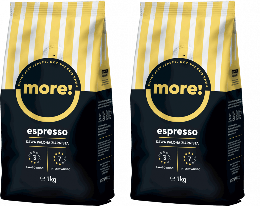 2x Kawa ziarnista Astra More Espresso, 1kg