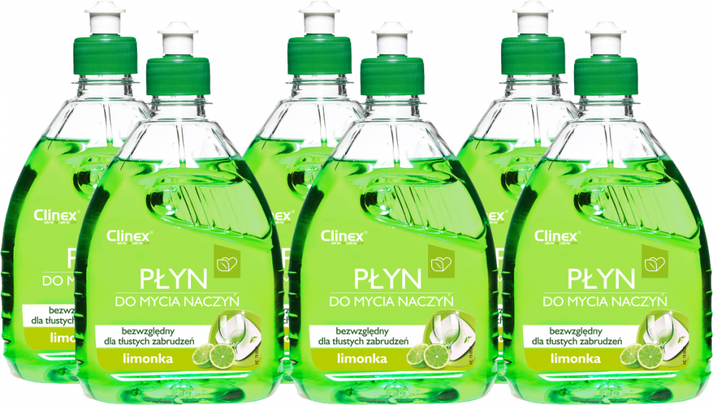 6x Płyn do ręcznego mycia naczyń Clinex Hand Wash, limonka, 500ml