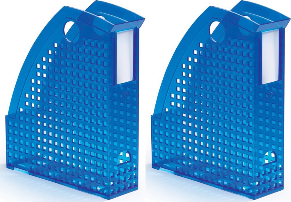 2x Organizer na dokumenty Durable Trend, A4, 74mm, niebieski przezroczysty