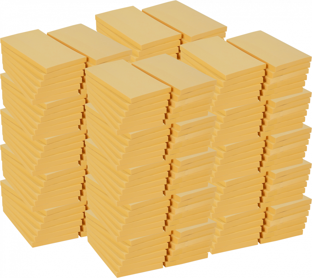 20x Karteczki samoprzylepne Viking, 76x127mm, 12x100 karteczek, żółty pastelowy