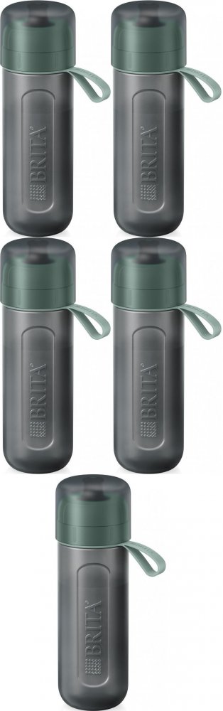 5x Butelka filtrująca Brita Active, 0.6l, pastelowa zieleń