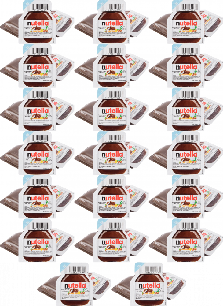 20x Krem Nutella Ferrero, czekoladowo-orzechowy, 15g