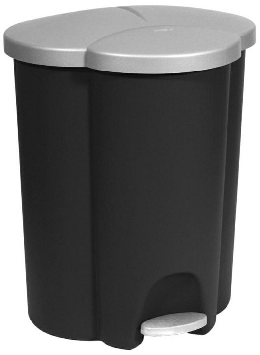 Kosz do segregowania śmieci Curver Trio, 40l, antracyt/srebrny