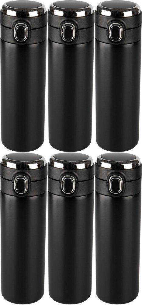 6x Kubek termiczny z wyświetlaczem LED Altom Design, 420 ml, czarny