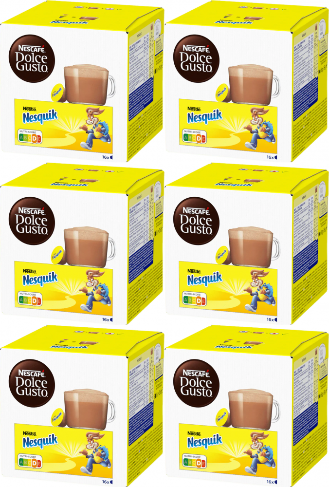 6x Czekolada w kapsułkach Nescafe Dolce Gusto Nesquik, 16 sztuk