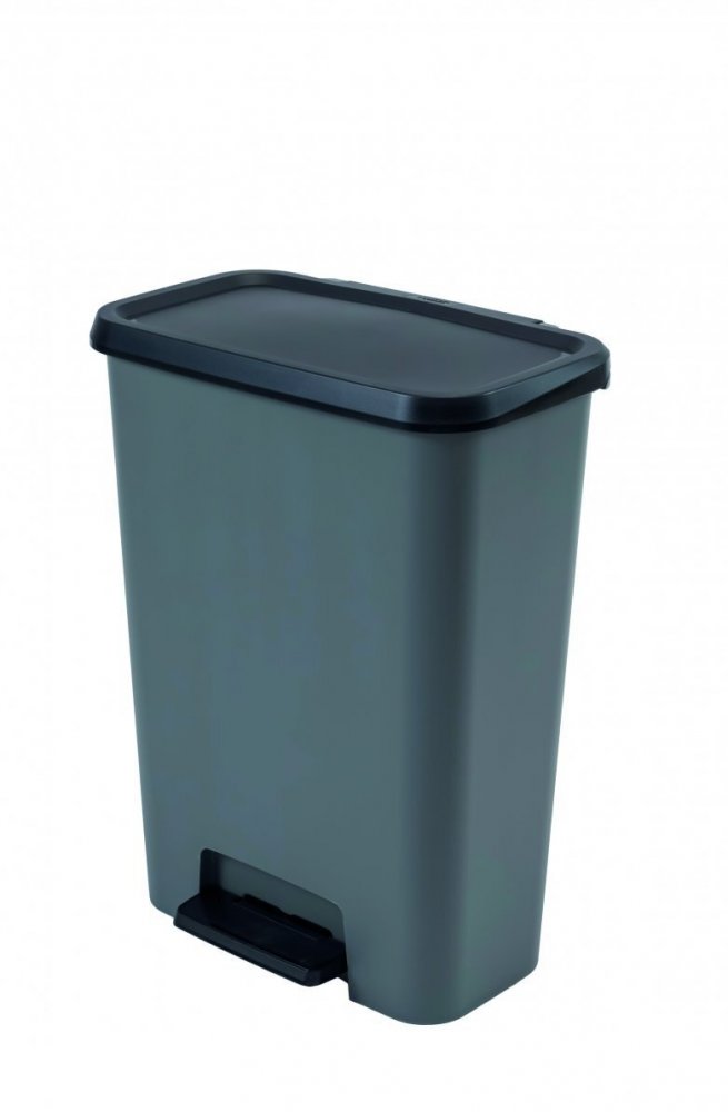 Kosz na śmieci Curver Compatta, 50l, ciemnoszary