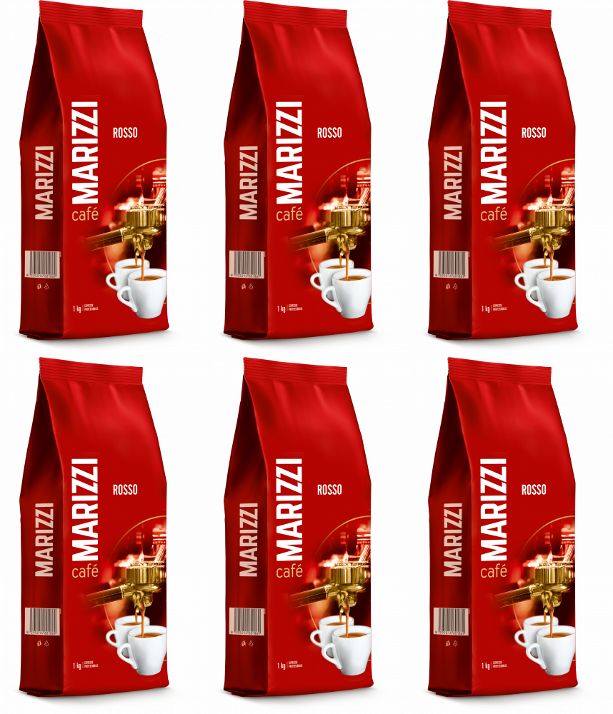 6x Kawa ziarnista Marizzi Rosso, 1kg